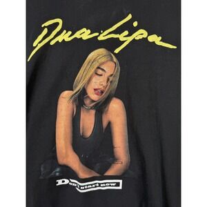 Dua Lipa T-Shirt Mens XL Black Don't Start Now Graphic Future Nostalgia Tee